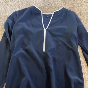 ann taylor blue blouse